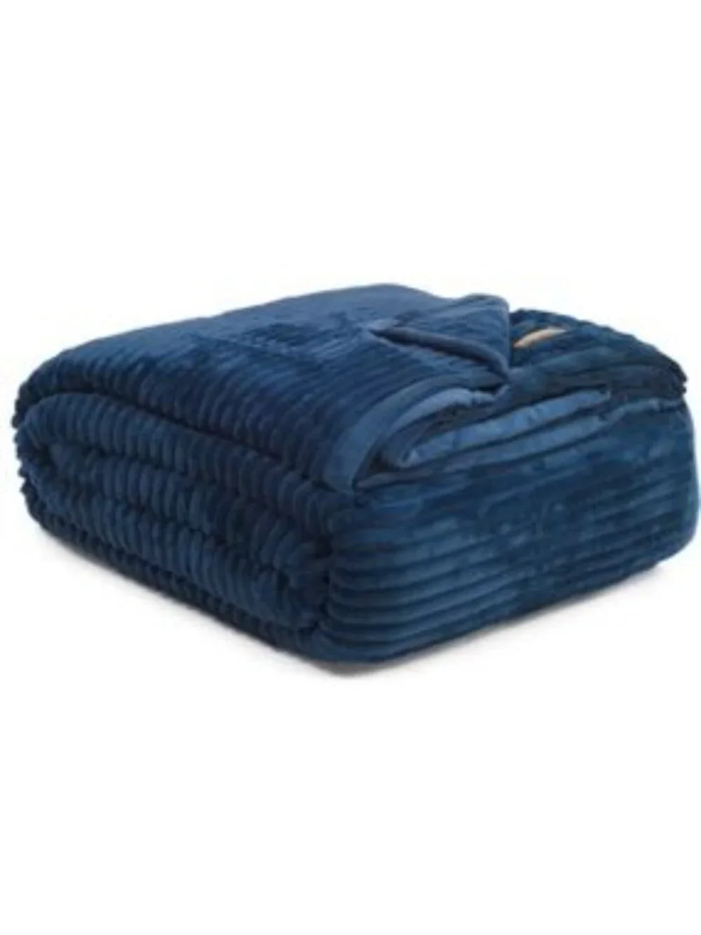 BearPaw Reversible Ribbed Blanket -Navy